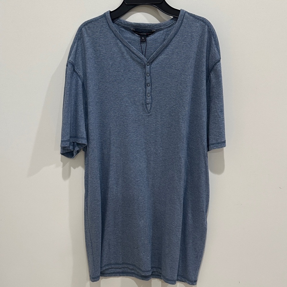 John Varvatos U.S.A Short Sleeve Henley Size XL